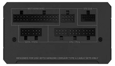 Produktbild von RM1000e (2024) (schwarz, 2x 12 Pin High Power GPU, 2x PCIe, Kabel-Management, 1000 Watt)