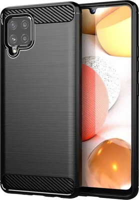 Produktbild von Cadorabo Hülle für Samsung Galaxy A42 4G in Schwarz Schutzhülle TPU Case Cover Etui Handyhülle