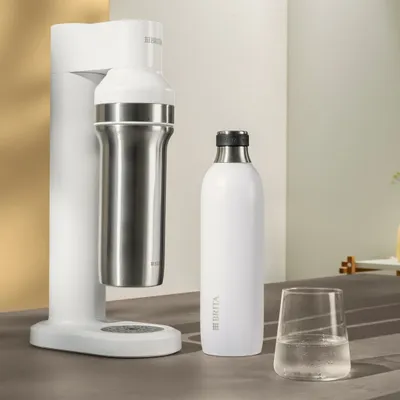 Obrázok produktu pre Brita sodaTRIO Edelstahlflasche weiß klein