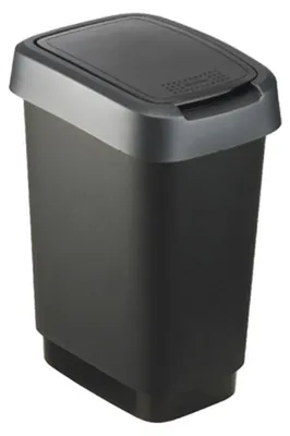 Zdjęcie produktu dla Rotho kosz na śmieci obrotowy TWIST srebrny 25L