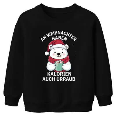 Zdjęcie produktu dla Calories Have Holiday Christmas Polar Bear Cocoa Sweet Gift Bluza dziecięca Uni , czarny, 152