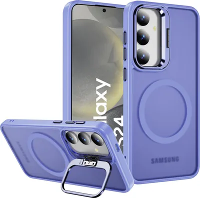 Immagine prodotto di Custodia ibrida per Samsung Galaxy S24 cover Anello magnetico per copertura protettiva MagSafe