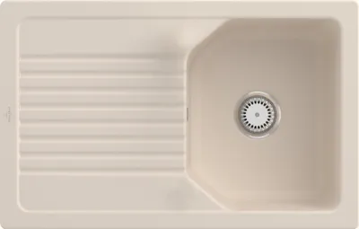 Produktbild von Villeroy & Boch 33841FFU Subway 60 Keramikspüle Einbau Unterschrankbreite ab 60 cm Farbe Stone White Material Keramik Excenterbetätigung - inkl.