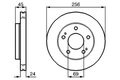 Produktbild von BOSCH Bremsscheiben (2 Stück) Vorderachse 0 986 478 708