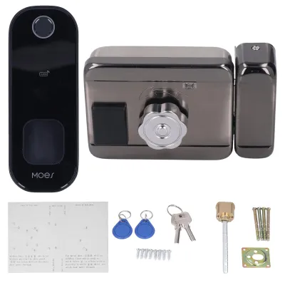 Obrázok produktu pre Inteligentný zámok dverí Wifi Elektronický digitálny diaľkový ovládač Karta odtlačku prsta Heslo Home Security Lock pre Tuya
