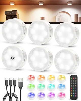 LED-Lampe mit Bewegungsmelder, 2400 mAh, RGB, dimmbar, magnetisch