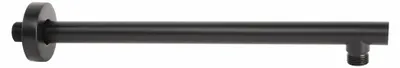 Produktbild von Brausearm rund schwarz matt 35 cm Edelstahl mit Wandrosette