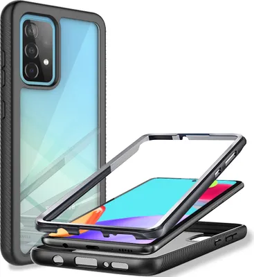 Obrázek produktu pro Pouzdro pro Samsung Galaxy A52 5G / A52 4G, celotělová ochrana s ochrannou fólií na displej, průhledný TPU nárazník odolný proti nárazům