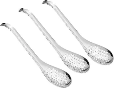 Produktbild von Edelstahl-Kaviar- und Sieblöffel-Set, 3-teilig, tragbar