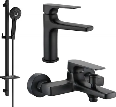 Produktbild von Mexen Lynx DQ40 Badewannenset, Schwarz - 745903DQ40-70