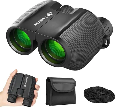 Produktbild von Kompaktes Fernglas, 10 x 25 Fernglas für Erwachsene und Kinder, HD, wasserdicht, mit Nachtsicht und FMC-Objektiv für Vogelbeobachtung, Reisen, Sport