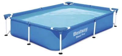 Obrázok produktu pre Nízky obdĺžnikový detský bazén 221 x 150 x v. 43 cm Steel Pro Frame Bestway 56401