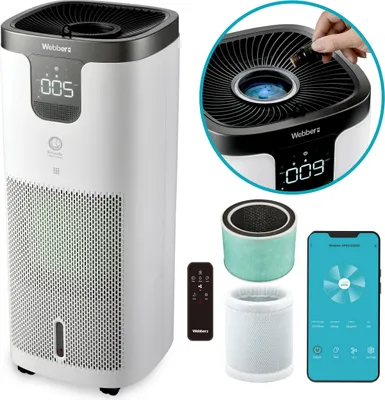 Obrázek produktu pro Čistička vzduchu Webber APEH11003 WIFI HEPA 12 UV ionizátor zvlhčovač vzduchu