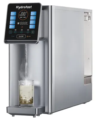 Produktbild von Hydrofast Auftisch Osmoseanlage W100 | mit Sofortheizung | 8 Temperaturstufen | 6‑fach Umkehrosmose Filterung & UV | Farbe wählen: Silber