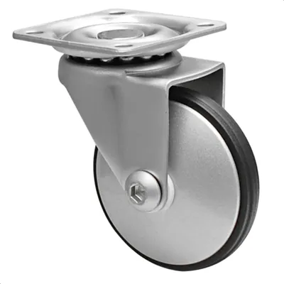 Produktbild von WAGNER Luxus Möbelrolle ALU DESIGN - Softlauffläche, Durchmesser Ø 50 mm, Anschraubplatte, Tragkraft 50 kg - 03135301