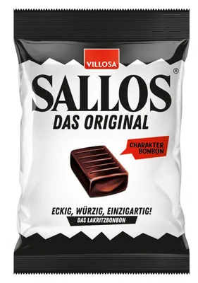 Zdjęcie produktu dla Villosa Sallos Oryginalne twarde karmelki o smaku lukrecji 150g