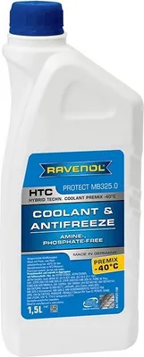 Produktbild von RAVENOL HTC Protect MB 325.0 Kühlmittel Kühlerfrostschutz 1,5L Blau Antifreeze Fertigmischung G11 type D
