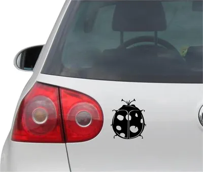 Produktbild von Aufkleber / Autoaufkleber - JDM - Die cut - LADYBUGS LADYBIRD Decal Auto Fenster Laptop Sticker - schwarz - 88mmx99mm