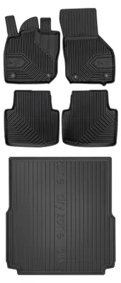 Produktbild von Gummimatten + Kofferraumwanne für Volkswagen Passat B9 2023- (Kombi, oberer Ladeboden) – Schwarz, passgenau – Wielganizator