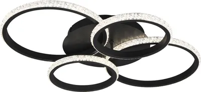 Zdjęcie produktu dla Lampa sufitowa LED CIRES 27W 4000K 3400lm metal czarna wym:8x65x49cm IP20 RL