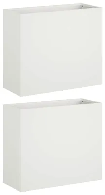 Immagine prodotto di vidaXL Vasi da giardino, 2 pezzi, bianco, 50 x 20 x 40 cm