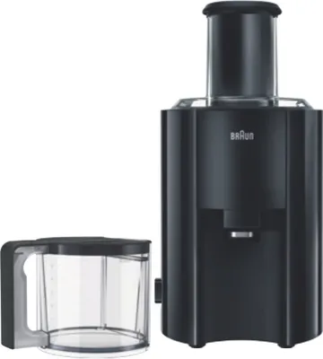 Produktbild von Braun J300, Zentrifugal-Entsafter, Schwarz, Schritt, 2 l, 7,5 cm, 1250 ml