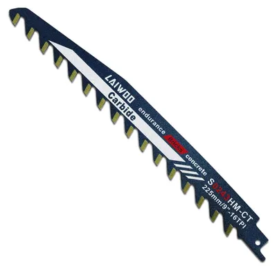 Produktbild von Säbelsägeblatt Stein Hartmetall HM 225mm für Porenbeton Ziegel Kalksandstein