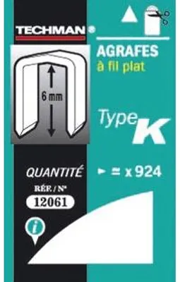Image de Agrafes 6 mm - type K