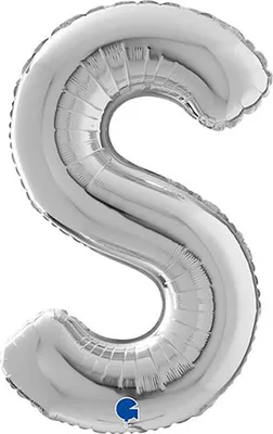 Produktbild von Folienballon Buchstabe S, 66 cm, silber