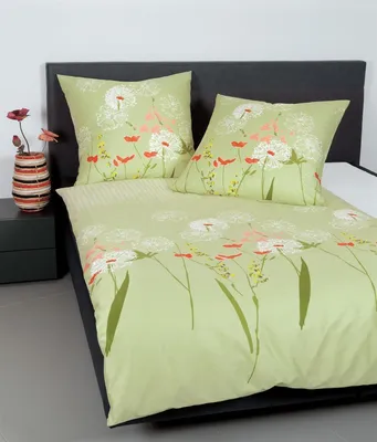 Produktbild von Janine Mako-Satin Bettwäsche moments 98053 240x220+2x80x80 cm Farbe liliengrün