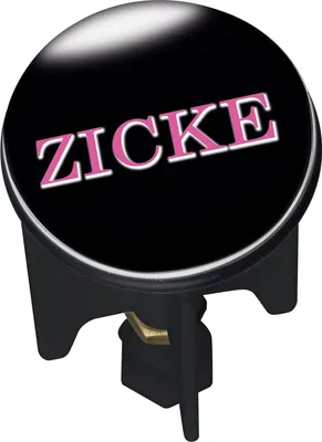 Produktbild von WENKO 20702100 Waschbeckenstöpsel Pluggy Zicke Abfluss Stopfen, Messing, Kunststoff, schwarz/weiß