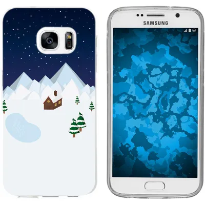 Produktbild von PhoneNatic Case kompatibel mit Samsung Galaxy S7 Silikon-Hülle X Mas Weihnachten Winterwonderland M6