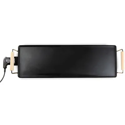 Produktbild von Plancha Grillplatte Family XL, 70 x 22 cm, 1800 Watt, Holzoptik Griffe, DOMO DO8312TP