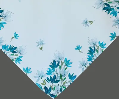 Produktbild von Tischwäsche mit Druck Blätterregen auqa/weiß 85 x 85 cm