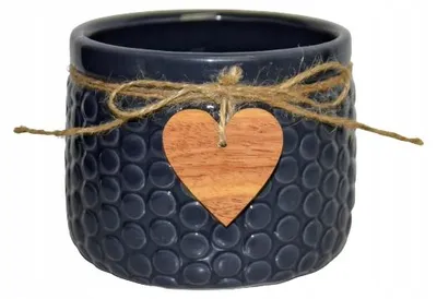 Produktbild von Dakls Keramik-Blumentopf Grau Ø12cm H10cm