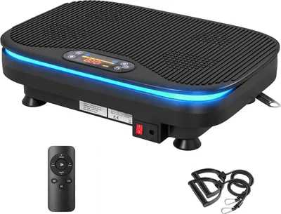 Image de Plateforme vibrante de fitness, Bluetooth, 99 vitesses, noire