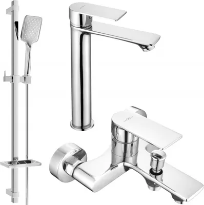 Produktbild von Mexen Royo DQ62 Badewannenset, Chrom - 72213DQ62-00