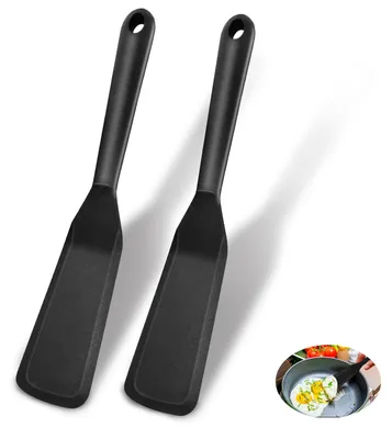 Produktbild von 2-teiliges Silikonspatel-Set, antihaftbeschichtet, für Pfannkuchen, Eier, Pizza, Steak und Gemüse