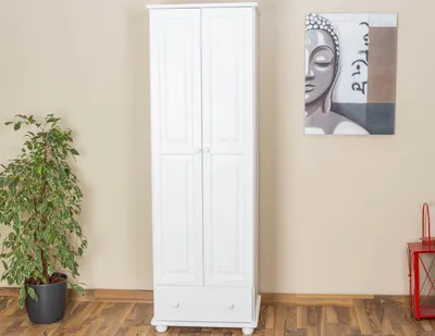 Produktbild von Kleiderschrank, Breite: 65 cm, Farbe: Weiß