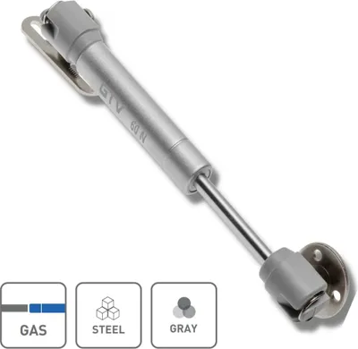 Immagine prodotto di GTV - Molla a gas corta 60 N - Ammortizzatore a gas - Molla a gas per pensili funzionali e moderni - Smorzamento dei frontali - Ammortizzatore per ante - PD-G60160-02