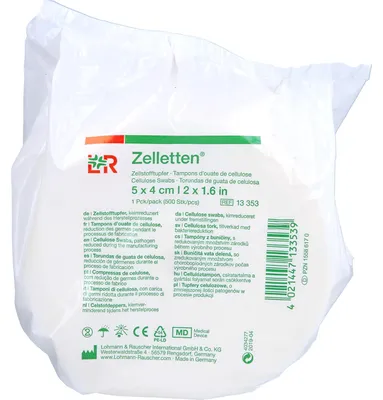 Produktbild von Lohmann & Rauscher Zelletten Rolle steril 5 x 4 cm 500 Stück