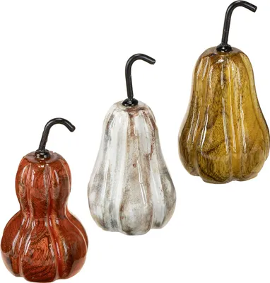Produktbild von Holzdeko Birne für Herbst Tischdeko und Fensterbank, 3 Stück