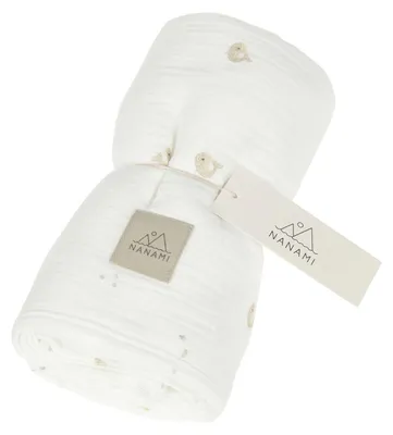 Produktbild von Nanami Swaddle - Whale - 100 x 135 cm - Off-White/Eucalyptus