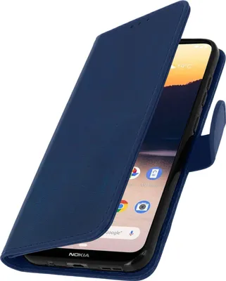 Image de Avizar, étui rabattable en simili cuir avec fonction support pour Nokia 2.3, couleur bleu nuit