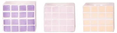 Produktbild von 3er-Set Übertöpfe „Cube Mosaïque“ – Set mit 3 bunten Töpfen – rosa-violett – für 6-cm-Töpfe