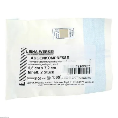Produktbild von Leina Augenkompressen REF 61252 weiß 5.6 x 7.2 cm 2 St.