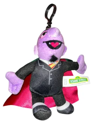 Productafbeelding van Sesamstraat Oscar-knuffel, sleutelhanger, 15 cm