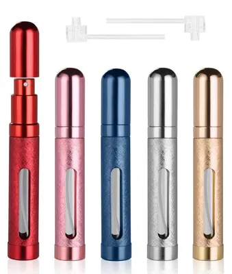 Immagine prodotto di Mini nebulizzatori per profumo, confezione da 5 pezzi, capacità 12 ml, ricaricabili, vuoti, ideali per viaggi, portatili, in vetro
