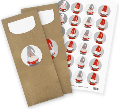 Produktbild von itenga 24x Bestecktaschen + Stickerbogen Wichtelbande (Motiv 152)