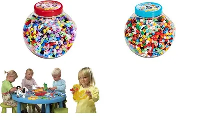 Produktbild von Hama Bügelperlen maxi, in Kunststoffdose, blauer Deckel